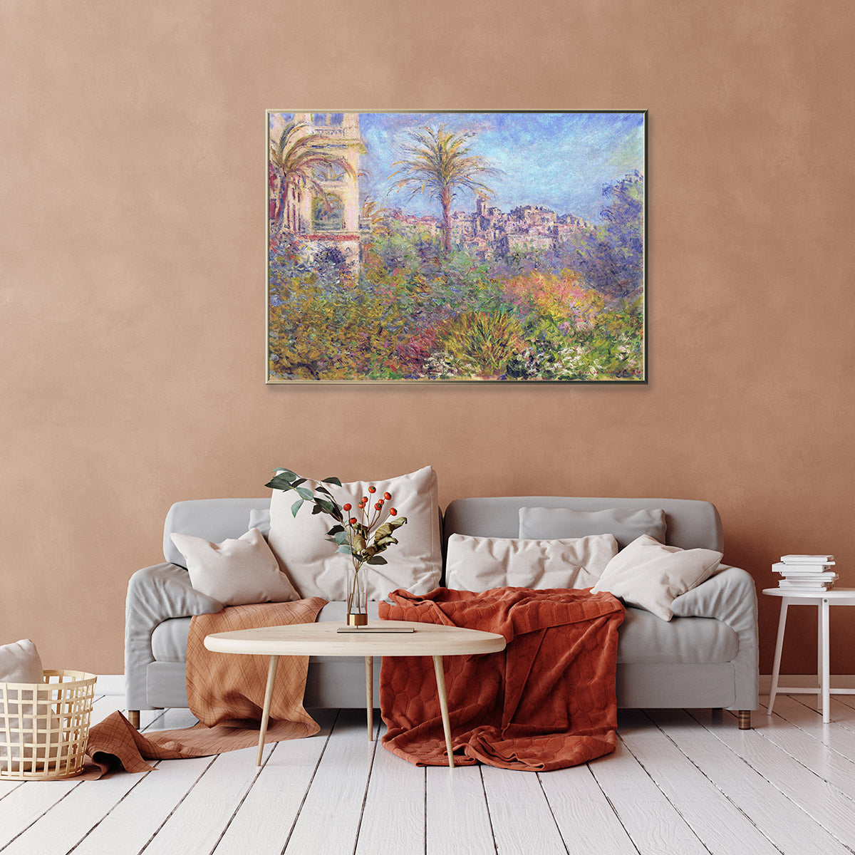 Wall Art - Villas at Bordighera By Monet - Canvas Prints-Poster Prints