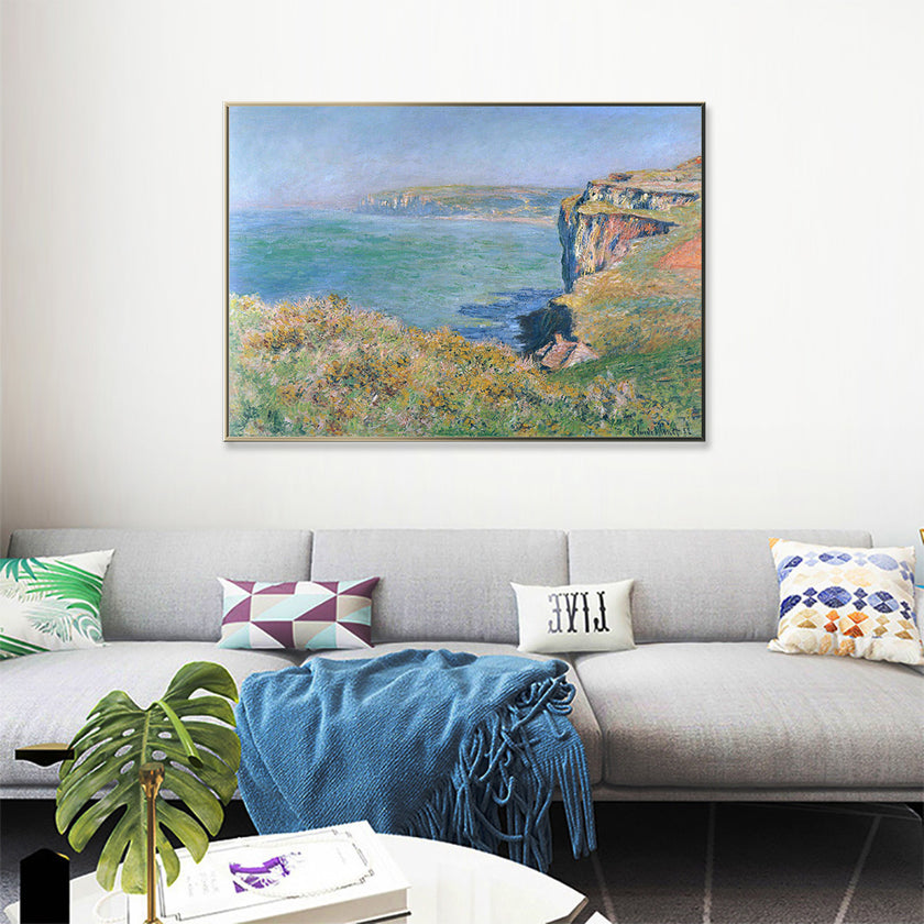 Wall Art - Cliff at Grainval By Monet - Canvas Prints-Poster Prints