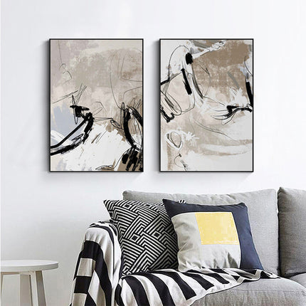 Wall art - Modern Abstract Beige (2 sets)- Canvas Prints- Poster Prints