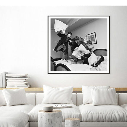 Wall Art - The Beatles Pillow Fight - Canvas Prints-Poster Prints