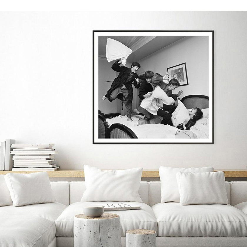 Wall Art - The Beatles Pillow Fight - Canvas Prints-Poster Prints