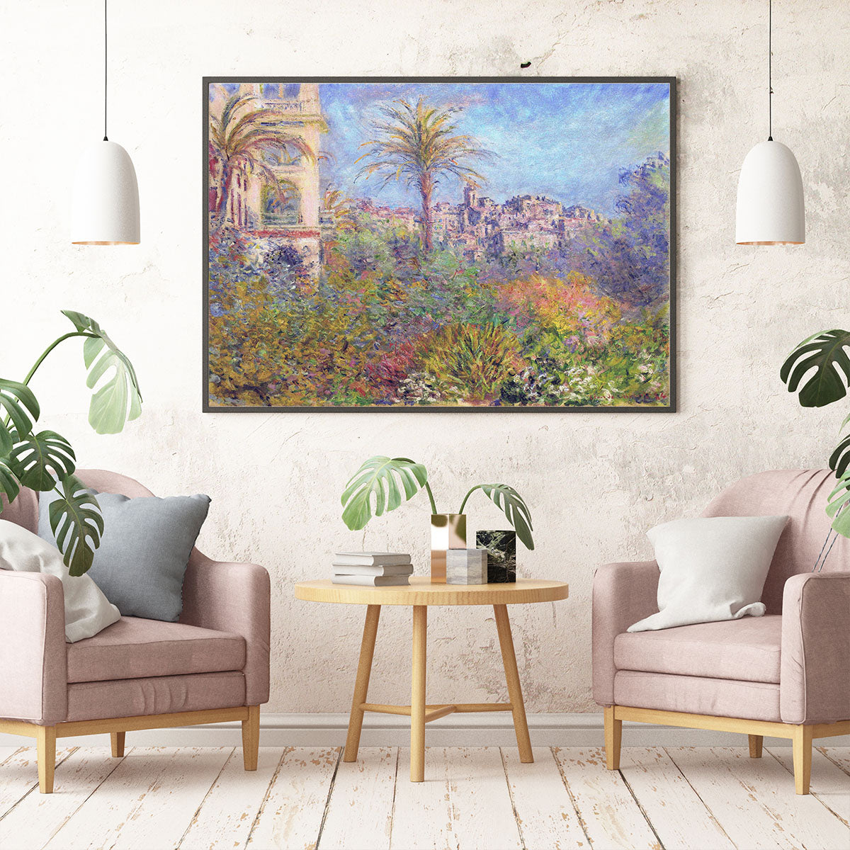 Wall Art - Villas at Bordighera By Monet - Canvas Prints-Poster Prints
