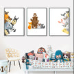 Wall Art prints - Animals' party 3 sets - Poster Prints -Canvas Prints