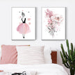 Wall Art - Dancing Ballerina and Eiffel Tower 3 sets - Canvas Prints-Poster Prints
