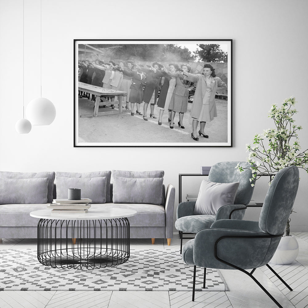 Wall Art - Women Training to be LAPD Officers - Canvas Prints-Poster Prints