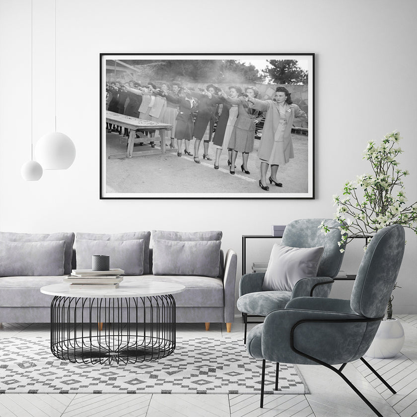 Wall Art - Women Training to be LAPD Officers - Canvas Prints-Poster Prints