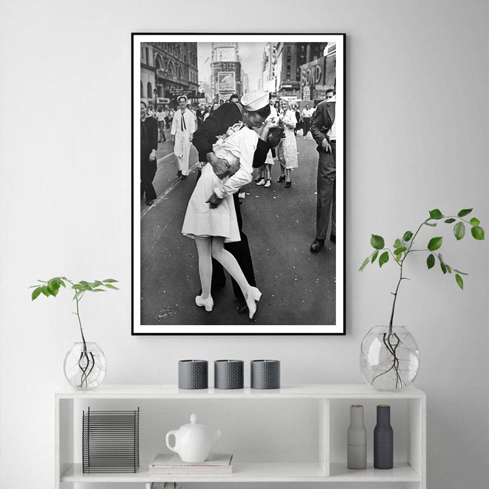Wall Art - V-J Day in Times Square - Canvas Prints-Poster Prints