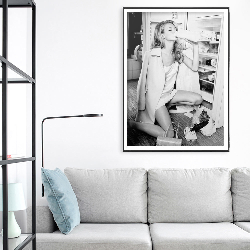 Wall Art - Kate Moss Fridge - Canvas Prints-Poster Prints
