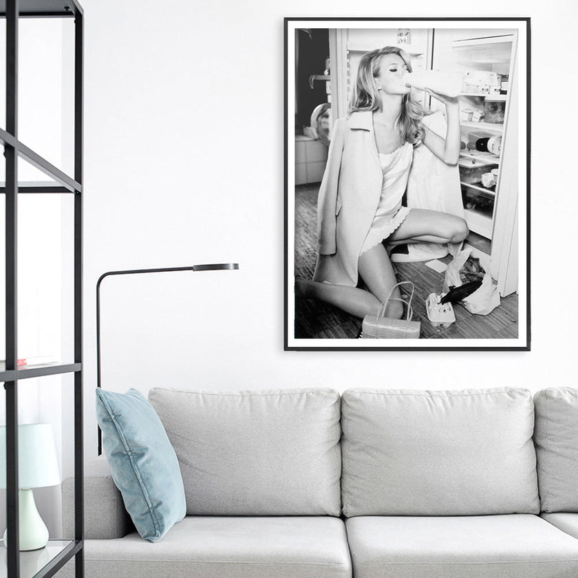 Wall Art - Kate Moss Fridge - Canvas Prints-Poster Prints