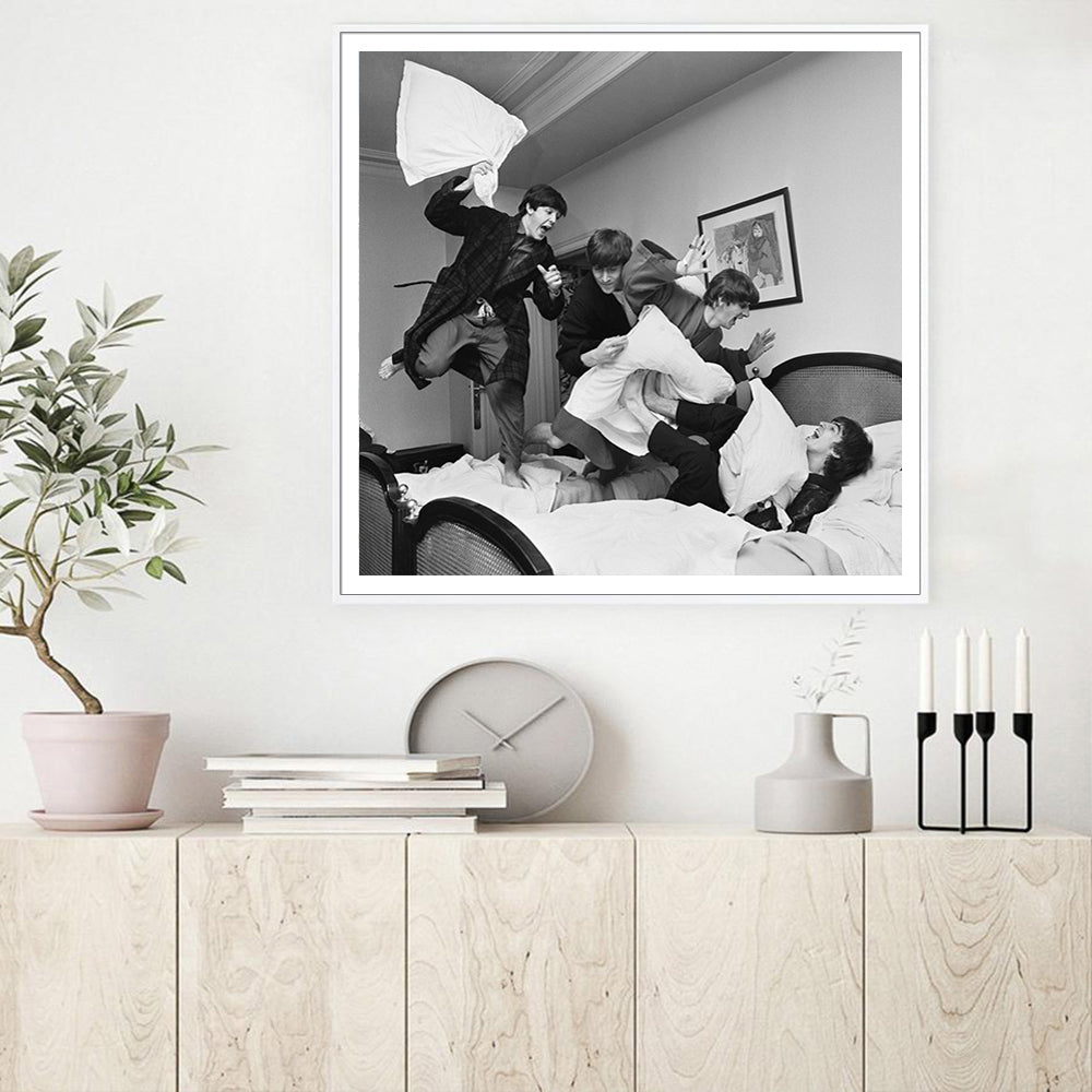 Wall Art - The Beatles Pillow Fight - Canvas Prints-Poster Prints