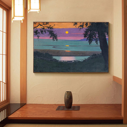 Wall art - Morning Sun In Japan Hand Painting Style- Canvas Prints - Poster Prints