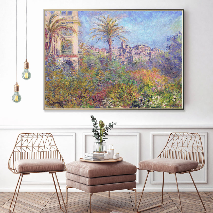 Wall Art - Villas at Bordighera By Monet - Canvas Prints-Poster Prints