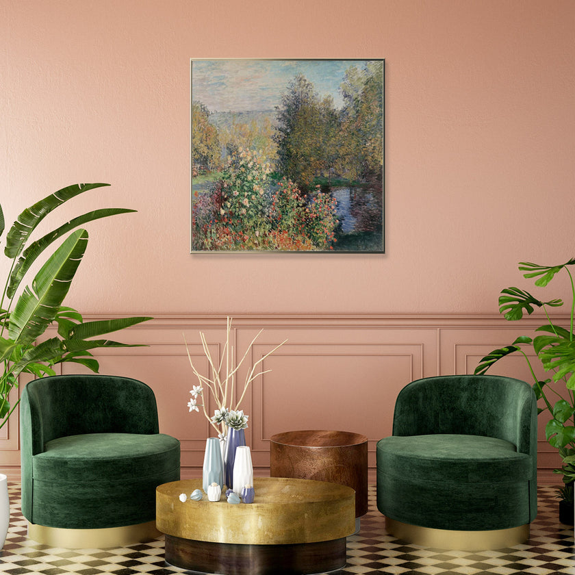 Wall Art - Corner of the garden at Montgeron by Monet - Canvas Prints-Poster Prints