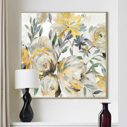 Wall Art - Light Yellow Flowers Watercolor Style - Canvas Prints-Poster Prints