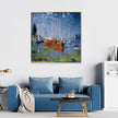 Wall Art - Red Boat By Monet - Canvas Prints-Poster Prints