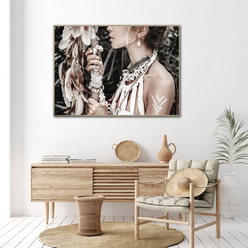 Wall art - BOHO Dreamer Girl- Canvas Prints - Poster Prints