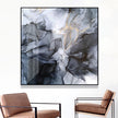 Wall Art - Marbled Black Grey - Canvas Prints-Poster Prints