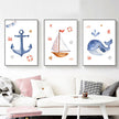 Wall Art - Nursery Whale ( 3 sets )- Poster Prints -Canvas Prints