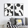 Wall art - Abstract Black White (2 sets)- Canvas Prints- Poster Prints