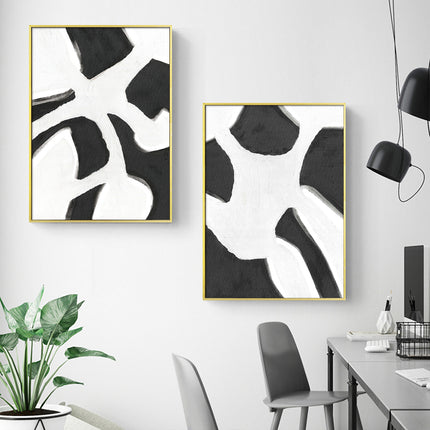 Wall art - Abstract Black White (2 sets)- Canvas Prints- Poster Prints