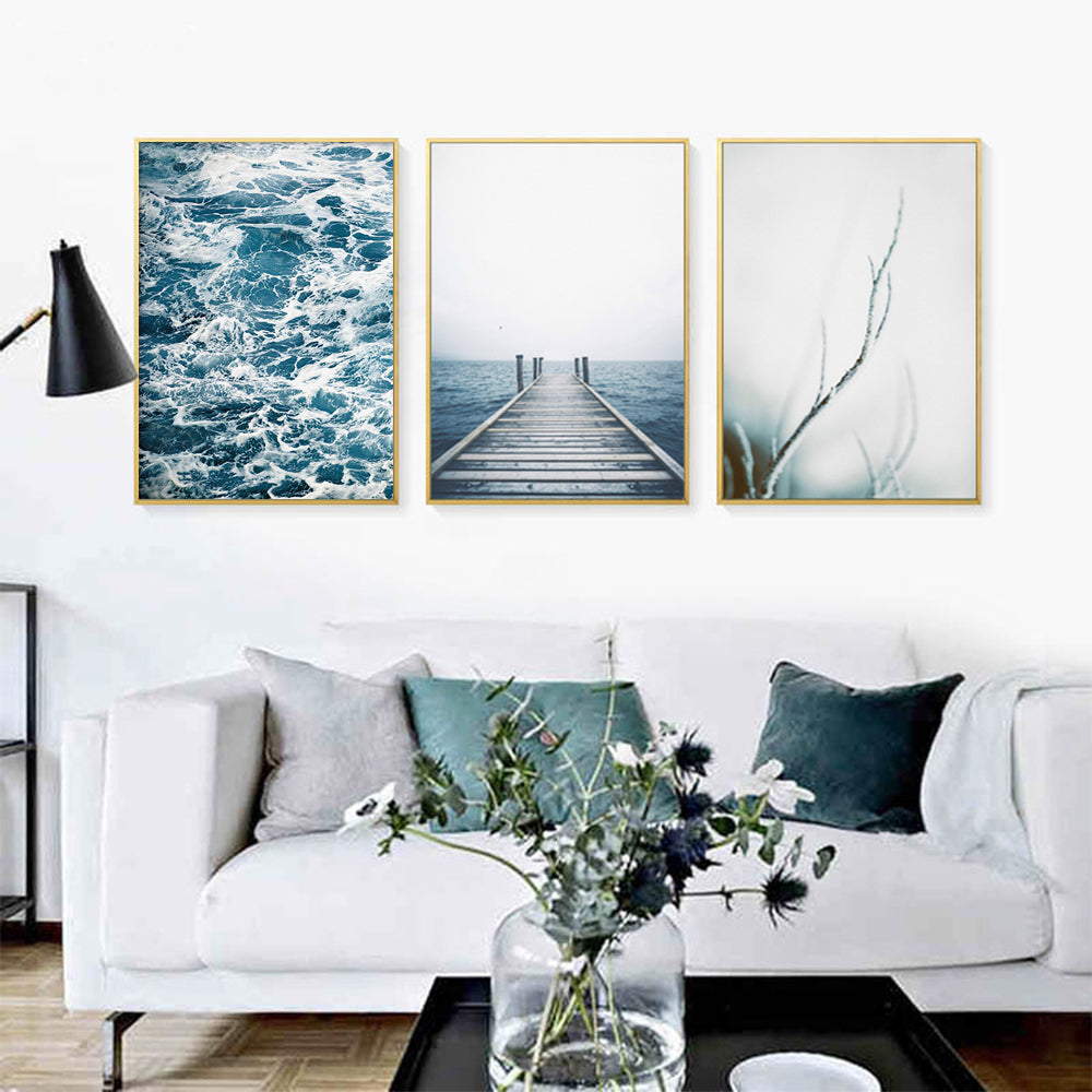 Wall Art prints -Flower and pathway 3 sets - Poster Prints -Canvas Prints