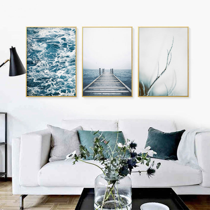 Wall Art prints -Flower and pathway 3 sets - Poster Prints -Canvas Prints