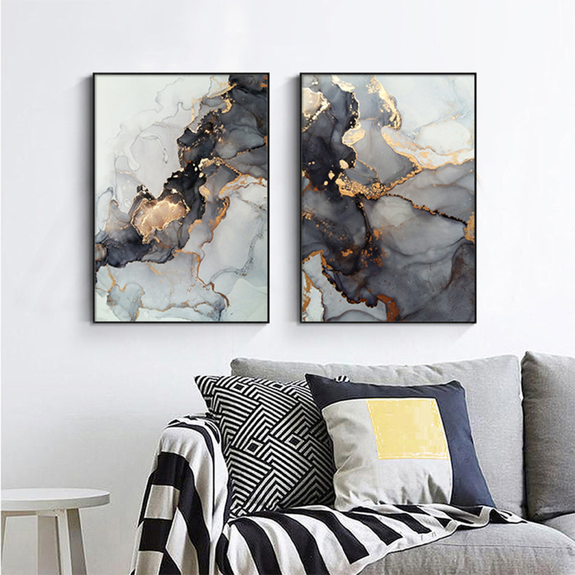 Wall art - Black Splash (2 sets)- Canvas Prints- Poster Prints