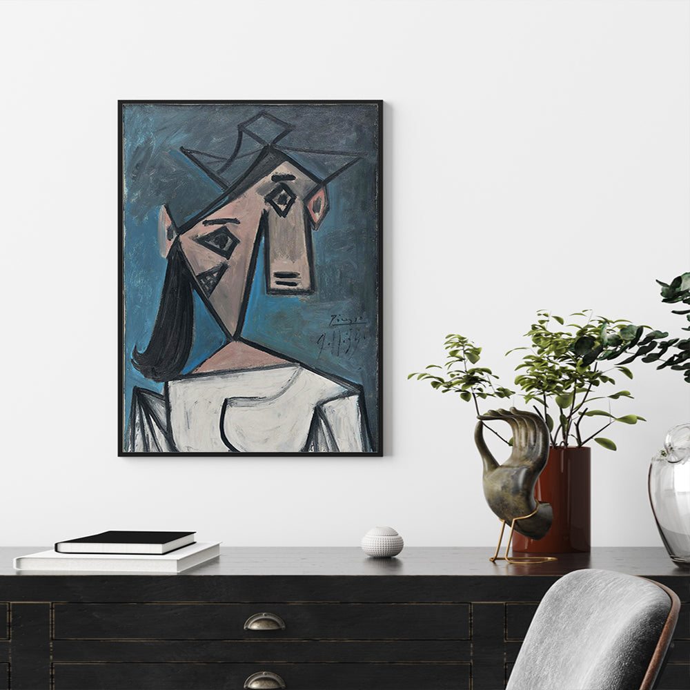 Wall Art - Head Of A Woman By Pablo Picasso - Canvas Prints-Poster Prints