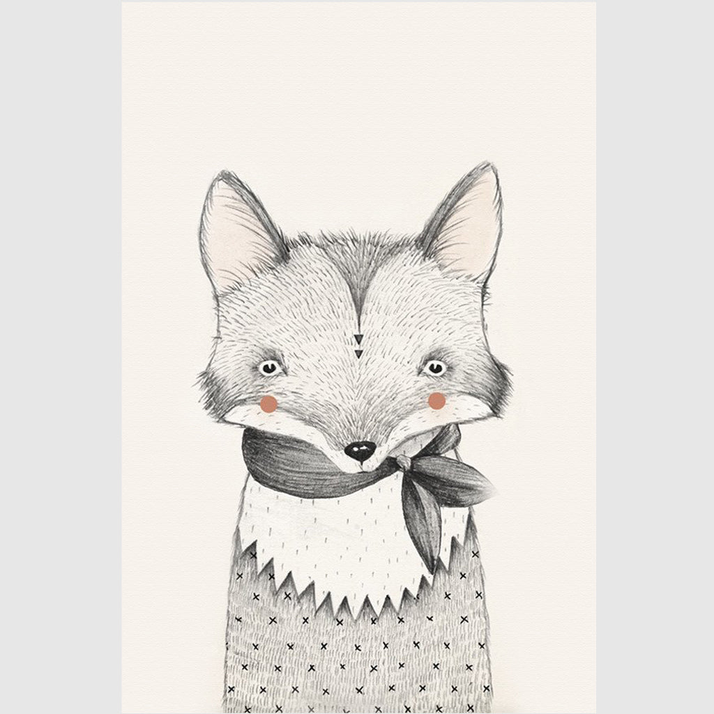 Wall Art -Little bear and fox 2 sets - Canvas Prints-Poster Prints