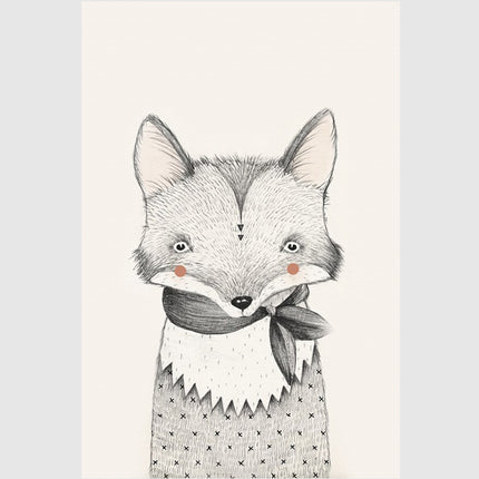 Wall Art -Little bear and fox 2 sets - Canvas Prints-Poster Prints