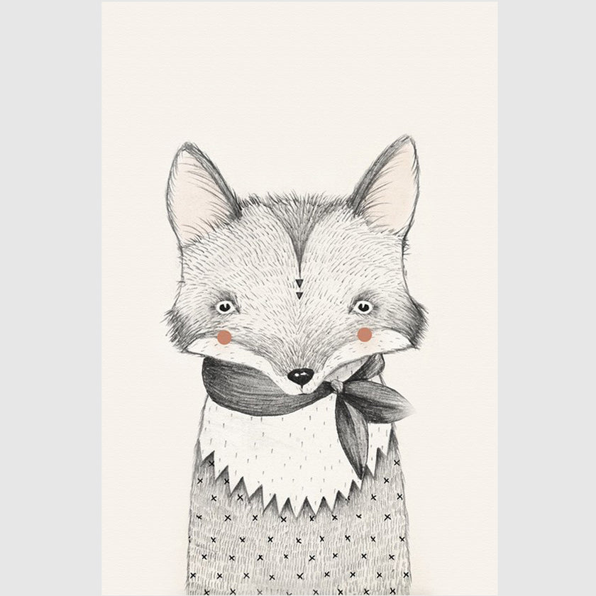 Wall Art -Little bear and fox 2 sets - Canvas Prints-Poster Prints