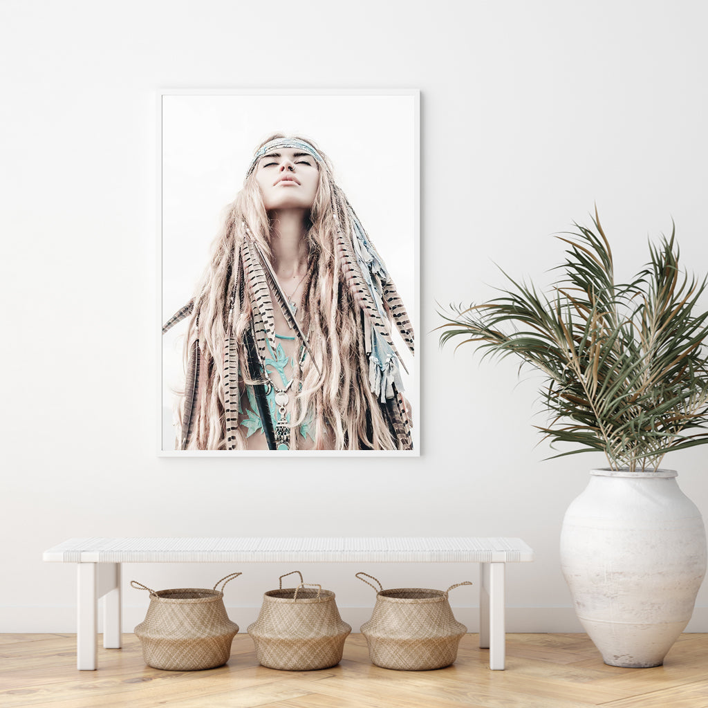 Wall art - BOHO Girl- Canvas Prints - Poster Prints