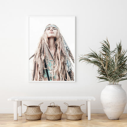 Wall art - BOHO Girl- Canvas Prints - Poster Prints