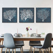 Wall Art - Blue Coral 3 Sets - Canvas Prints - Poster Prints