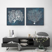 Wall Art - Blue Coral (2 sets)- Canvas Prints-Poster Prints