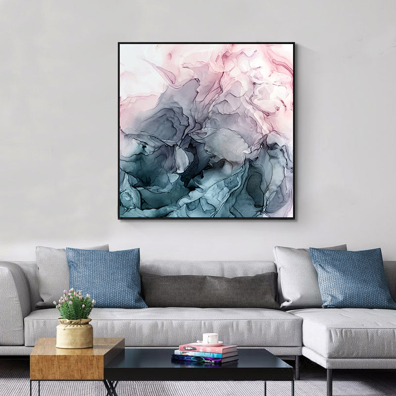 Wall Art - Marbled Pink Grey - Canvas Prints-Poster Prints