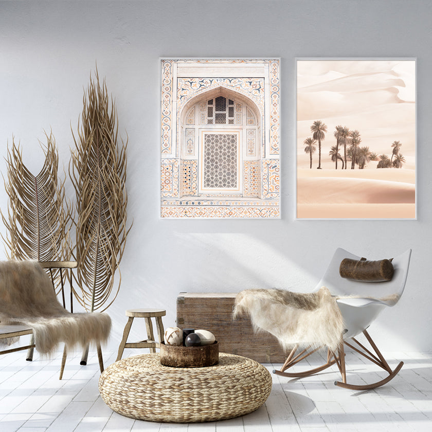 Art Prints-Indian Taj mahal  and Desert (2 sets)- Canvas Prints- Poster Prints