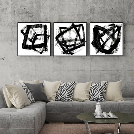 Wall Art - Opening Black (3 sets) - Canvas Prints-Poster Prints