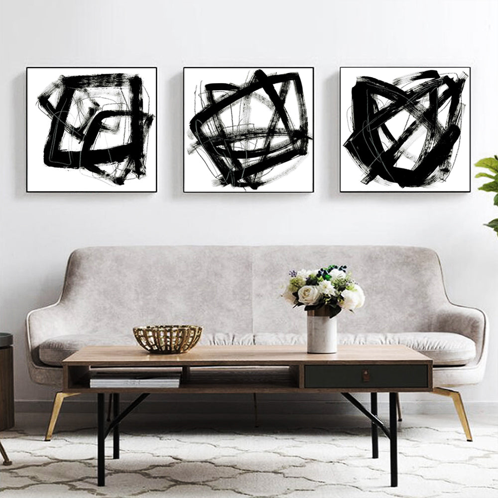 Wall Art - Opening Black (3 sets) - Canvas Prints-Poster Prints