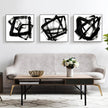 Wall Art - Opening Black (3 sets) - Canvas Prints-Poster Prints