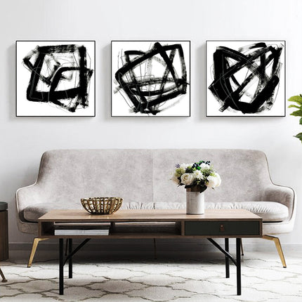 Wall Art - Opening Black (3 sets) - Canvas Prints-Poster Prints