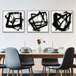 Wall Art - Opening Black (3 sets) - Canvas Prints-Poster Prints