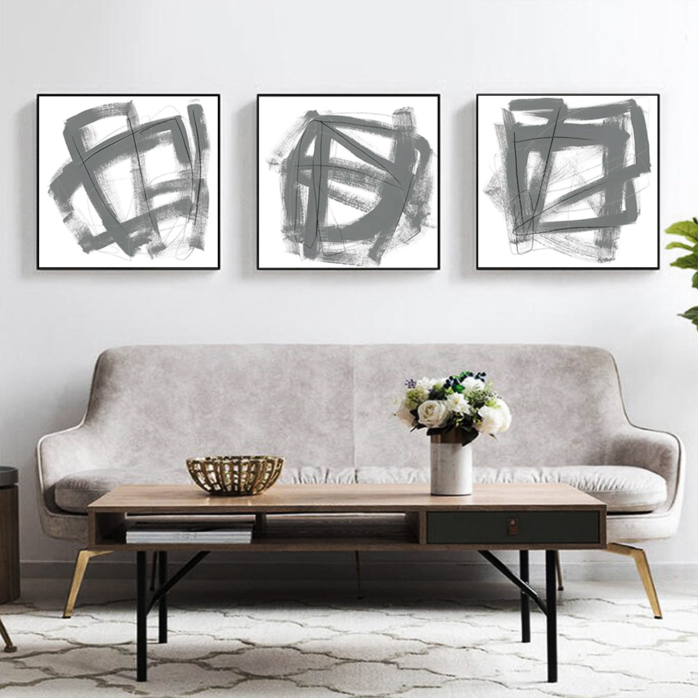 Wall Art - Opening Grey (3 sets) - Canvas Prints-Poster Prints