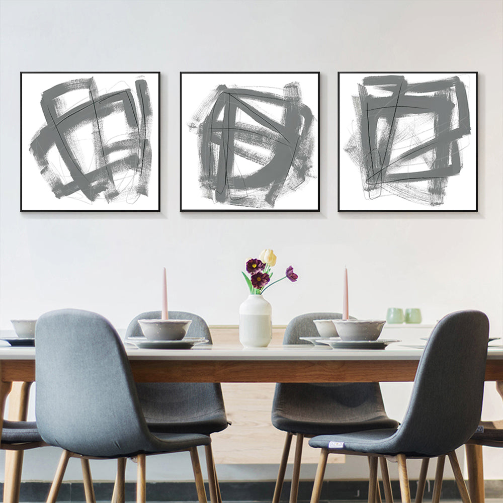 Wall Art - Opening Grey (3 sets) - Canvas Prints-Poster Prints
