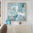 Wall Art - Abstract marbled blue modern style - Canvas Prints-Poster Prints
