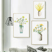 Wall Art -Yellow Flowers In Vases 3 sets - Poster Prints -Canvas Prints