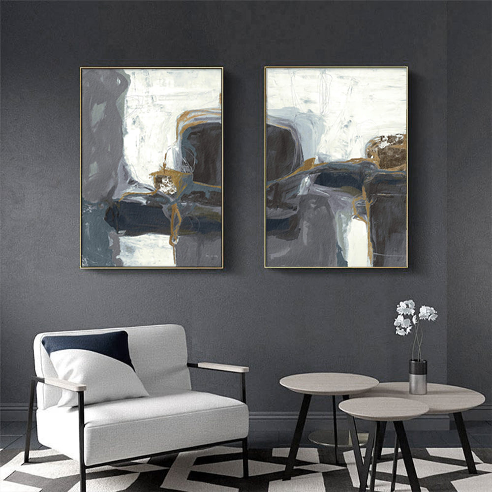 Wall art - Grey Blush 2 sets I- Canvas Prints- Poster Prints