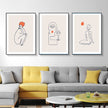 Wall Art  - Line Art Figures 3 sets - Poster Prints -Canvas Prints
