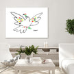 Wall Art - Dove of Peace and Flowers By Picasso  - Canvas Prints-Poster Prints
