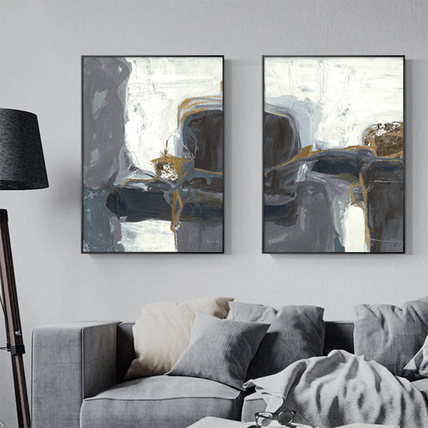 Wall art - Grey Blush 2 sets I- Canvas Prints- Poster Prints